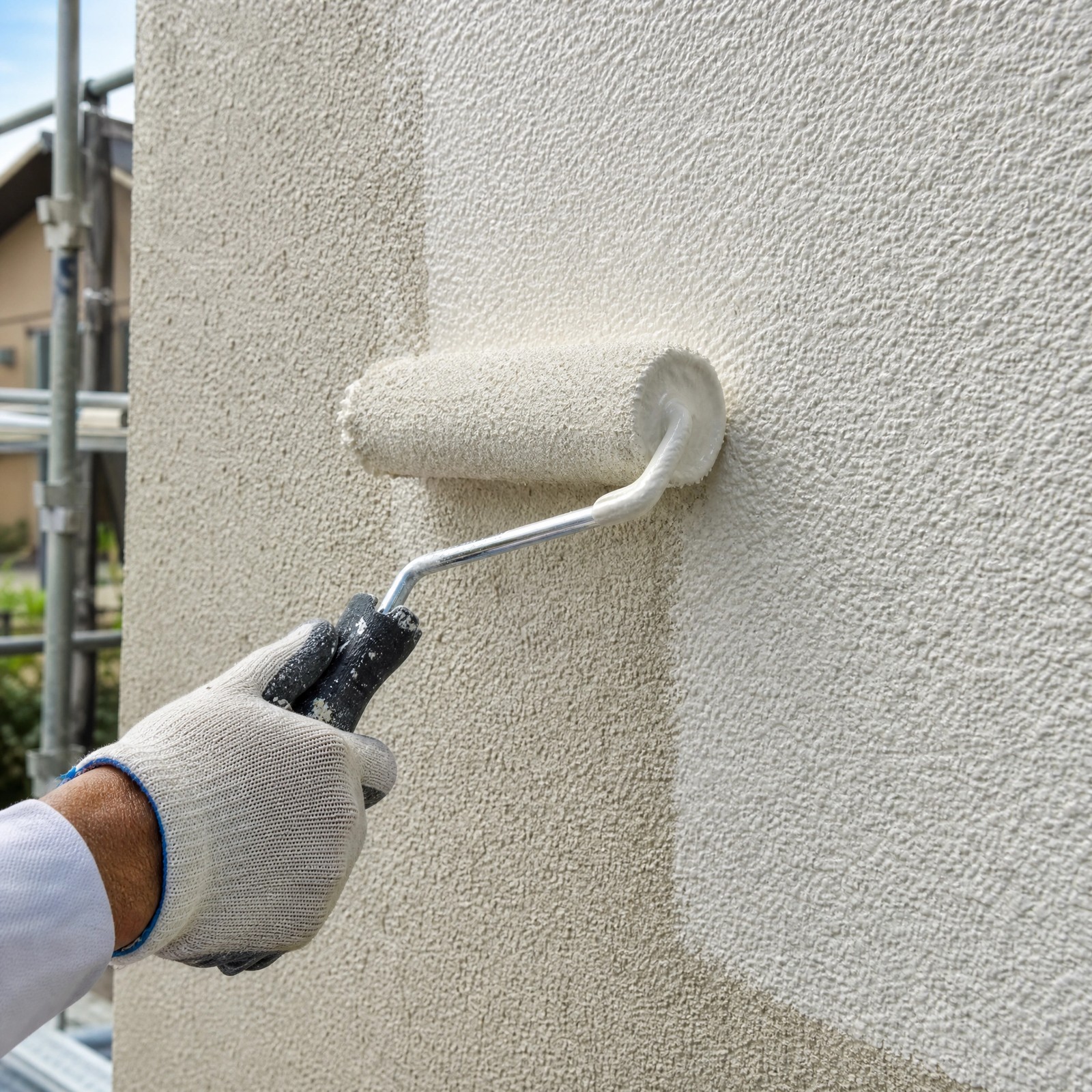 Detail einer fachgerechten Fassadensanierung